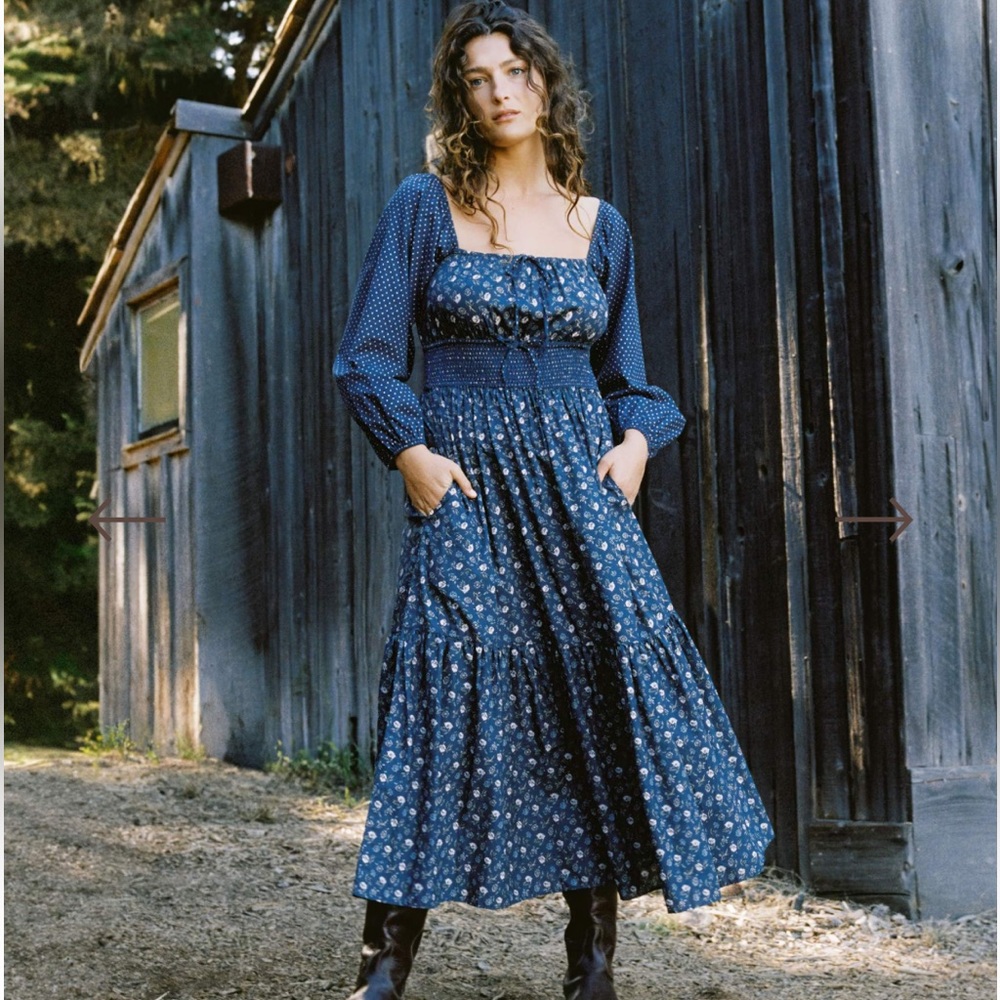 Christy Dawn Blue Floral Jennica Dress